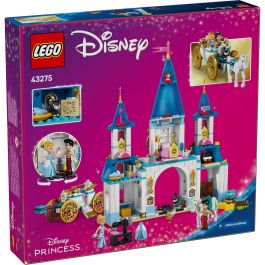 Lego 43275 Disney Princess El Castillo de Cenicienta y el Carruaje - Set Juego de Roles Infantil 6 Años