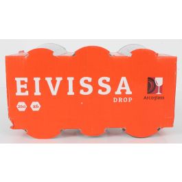 La Mediterranea Set de 6 Vasos Eivissa Drop de 200 ml, 6.9 cm diámetro x 9.9 cm altura (8 Cajas)