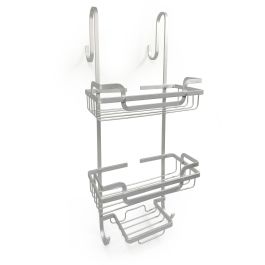 Confortime Colgador Baño 3 Bandejas para Puerta 12.5 cm Ancho x 57.5 cm Alto x 28 cm Largo