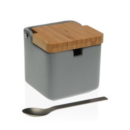 Azucarero Gris Tapa Bambu Versa 8CM Precio: 10.99000045. SKU: S3409307