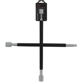 Aeg Llave Cruzada Reforzada Extractor con Enchufes 17/19/21 mm y Cuadrado 1/2" Acero Inoxidable