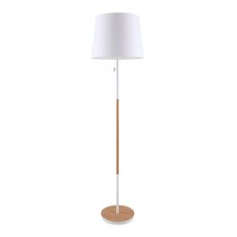 Fbright Lámpara de Pie E27 Madera y Blanco Pantalla Tela Ø400 x 1570 mm Precio: 117.7209. SKU: B1JQTJ5JBE