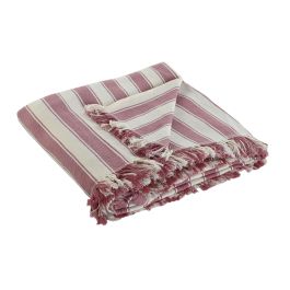 Plaid Basicos DKD Home Decor Rosa Crudo 260 x 230 cm (2 Unidades)