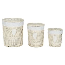 Cesta Ropa Basicos DKD Home Decor Natural Crema 45 x 55 x 45 cm Set de 3 Precio: 84.95000052. SKU: B1ARMSHMPM