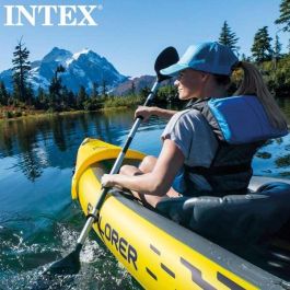 Intex Kayak Explorer K2 con Remos de Aluminio y Bomba Incluidos - 312x91x51cm