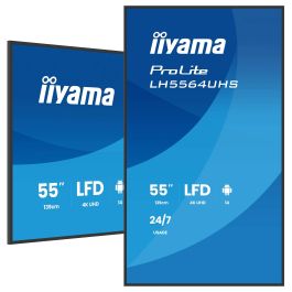 Iiyama LH5564UHS-B1AG Monitor 55" UHD 4K VA DLED 500cd/m Android 14 OS 24/7 Operation WiFi LAN USB-C HDMI RS232C Señalización Digital Negro Precio: 831.89000037. SKU: B19CXBKPNR