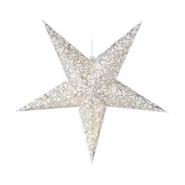 Estrella de papel con 10 LEDs, 60cm, función fija, requiere 2 pilas AA Precio: 6.50000021. SKU: S7902277