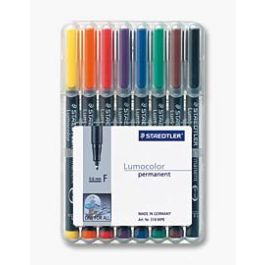 Staedtler Estuche 8 Marcadores Lumocolor Permanente Punta Fina 0.6mm Surtidos 318 WP8 Precio: 16.94999944. SKU: B18FHMZL2C