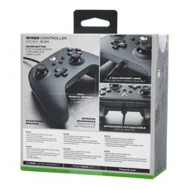 Power A 1519265-01 Mando con Cable para Xbox Series X/S, Xbox One y PC, Negro - Cable USB Extraíble 3m, Motores de Vibración