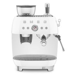Smeg EGF03WHEU Máquina de Café Espresso 50's Style con Molinillo Integrado Blanca