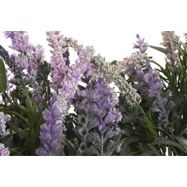 DKD Home Decor Planta Artificial Lavanda Shabby Amarillo Rosa 25.5 x 39 x 23 cm (2 Unidades)