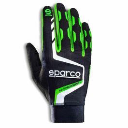 Sparco S00209511NRVF Guantes Hypergrip+ Talla 11 Negro-Verde para Sim Racing, Táctiles y Transpirables con Agarre