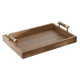 Bandeja Basicos DKD Home Decor Natural Dorado 26.5 x 8 x 39 cm