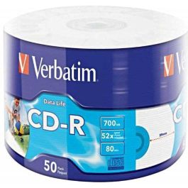 Verbatim CD-R 80min/700MB 52x Superficie Imprimible Pack de 50 unidades Precio: 38.50000022. SKU: B1BHZGTXE2