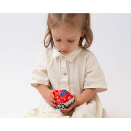 KioKids Camión de Bomberos de Juguete con Luz y Sonido, Pilas Incluidas, Rojo, para +12 meses