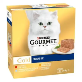 Purina Gourmet Gold Multi Mousse Pack Surtido 8 Latas de 85g - Comida Húmeda para Gato con Carne y Pescado Precio: 7.8899997. SKU: B1G4YCRMWT