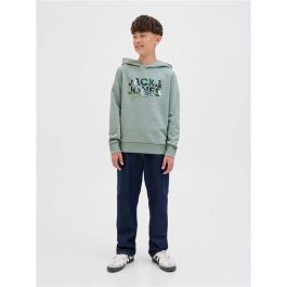 Sudadera con Capucha Niño Jack & Jones Jjgeplas Azul Verde S