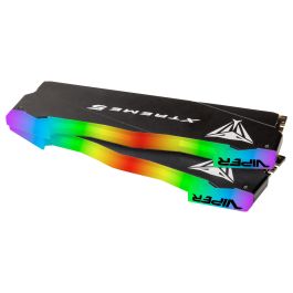 Patriot Viper Xtreme 5 RGB 48GB (2x24GB) DDR5 7600MHz CL36 DIMM PVXR548G76C36K - Memoria RAM con disipador y luz multicolor