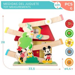 Pista de Madera con Rampas para Coches Disney 5 Piezas 4 Unidades 33,5 x 28 x 9,5 cm