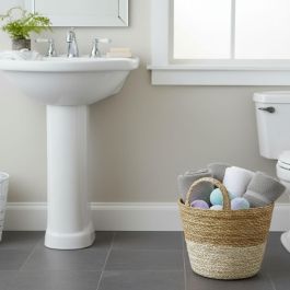 Inde Cesta Cónica Seagrass con Asas 25.9 x 28.2 x 24.7 cm