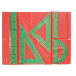 Safta Conjunto de Dibujo Escolar Completo con Reglas Verdes para Niños de 3 Años - Material Preescolar