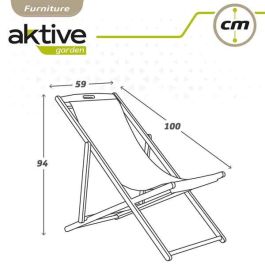 Hamaca Aktive Blanco Madera de acacia 59 x 100 x 94 cm Hamaca Aktive Blanco Madera de acacia 59 x 100 x 94 cm