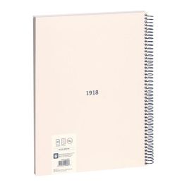 Milán Cuaderno A4 con espiral cuadriculado 5x5mm, 80 hojas, beige - Colección 430 since 1918