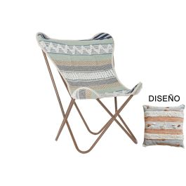 Sillon Boho DKD Home Decor Naranja Blanco 65 x 90 x 74 cm