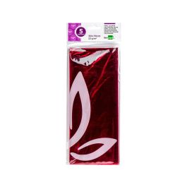 Papel Celofan Liderpapel 50x70 cm 22 gr-M2 Bolsa De 5 Hojas Rosa