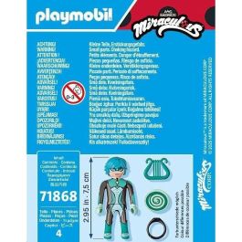 Playmobil 71868 Miraculous Viperion Figura de Acción Luka Couffiane con Arpa y Escudo