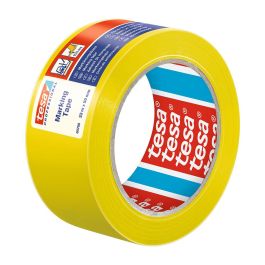 Tesa Cinta de balizar adhesiva amarilla 33m x 50mm 60760