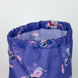 Cerdá Saquito Escolar Stitch Púrpura 30x39 cm - Bolsa Multiusos para Niños (8-14 años) - Ideal Zapatillas/Material Escolar