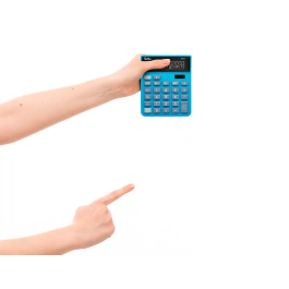 Liderpapel xf21 Calculadora de Sobremesa 10 Dígitos Solar y Pilas Color Azul 127x105x24 mm