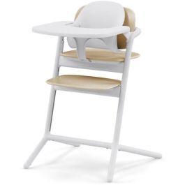 Cybex CYB4063846171262 Pack 3 en 1 Lemo 2: Trona ajustable con set para bebé y bandeja - Blanco arena