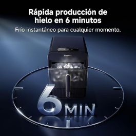 Dreame Máquina de Hielo Aura, Cubitos de Hielo en Dos Tamaños, Panel de Control Digital, Modo de Autolimpieza, Negro