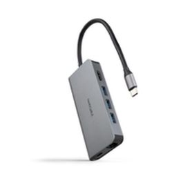 Hub USB NANOCABLE Hub 8en1 Gris 18 cm Hub USB NANOCABLE Hub 8en1 Gris 18 cm