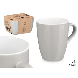 Vessia Set de 4 Tazas de Porcelana Gris, 410 ml, Dimensiones 20x11.7x18.5 cm (Set de 6) Precio: 40.88999948. SKU: B1EM23RFZL