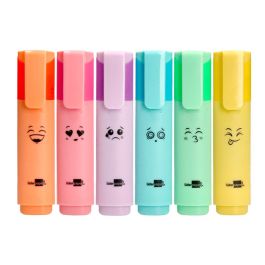 Rotulador Liderpapel Fluorescente Pastel Punta Biselada Estuche De 6 Unidades Colores Surtidos