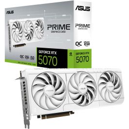 ASUS Tarjeta Gráfica GeForce RTX 5070 12GB GDDR7 OC 3 Ventiladores Blanca