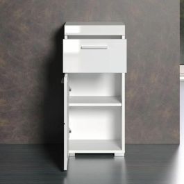 Trendteam TRE4251014141968 Mueble bajo de baño AMANDA 1 puerta + 1 cajón Blanco L37 x P31 x H79 cm