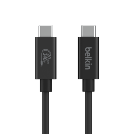 Belkin INZ004BT2MBK Cable USB4 USB-C a USB-C 240W 20 Gbit/s 2m Negro para Carga y Datos