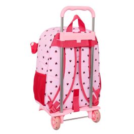 Mochila Escolar con Ruedas Minnie Mouse Naive Rosa 33 x 42 x 14 cm