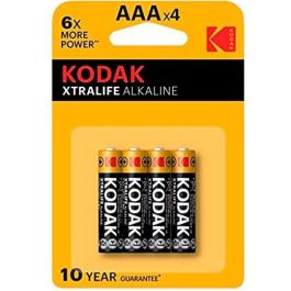 Kodak Pilas Alcalinas Extralife LR03 AAA, 4 Unidades, Blíster Precio: 1.49999949. SKU: S0408553