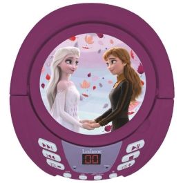 Lexibook Reproductor CD Portátil Bluetooth 5.0 Frozen 2 Niños CD/CD-R/CD-RW con Luces Multicolor, Función Karaoke y Auxiliar