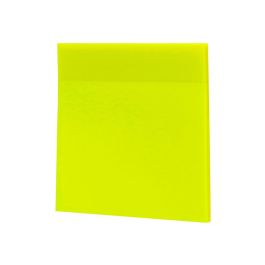 Bloc De Notas Adhesivas Quita Y Pon Q-Connect 76x76 mm Removible Plastico Translucido Amarillo Neon Con 50 Hojas