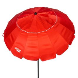 Sombrilla Aktive Rojo 220 x 215 x 220 cm 220 x 225 x 220 cm (6 Unidades)
