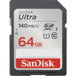 Tarjeta de Memoria SanDisk Ultra 64GB SD HC UHS-I - SDXC/ Clase 10/ 140MBs