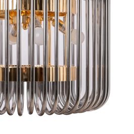 Lámpara Techo Oro-Gris Cristal 80 X 80 X 70 cm