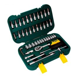 Mota Herramientas Juego de Bocallaves y Accesorios 1/4 Pulgadas Cromo Vanadio 45 Piezas con Llaves Hexagonales, Torx®, Phillips y Pozidriv - Modelo EK402 Precio: 31.78999967. SKU: S7902731