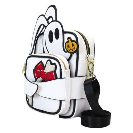 Loungefly Bolso Bandolera Zero Pesadilla Antes de Navidad Disney Piel Vegana con Monedero Reversible y Bandolera Ajustable